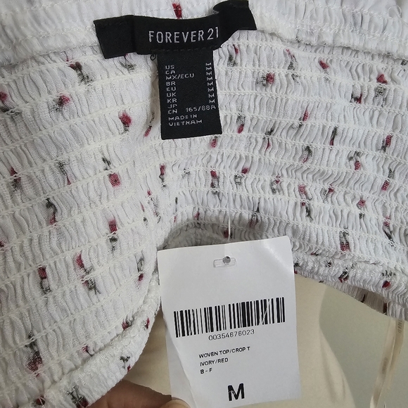 NWT Forever 21 Floral Tie Strap Crop Top - Picture 8 of 8